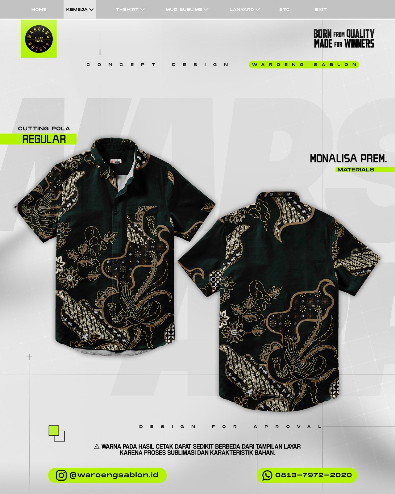 Produk custom Waroeng Sablon 16